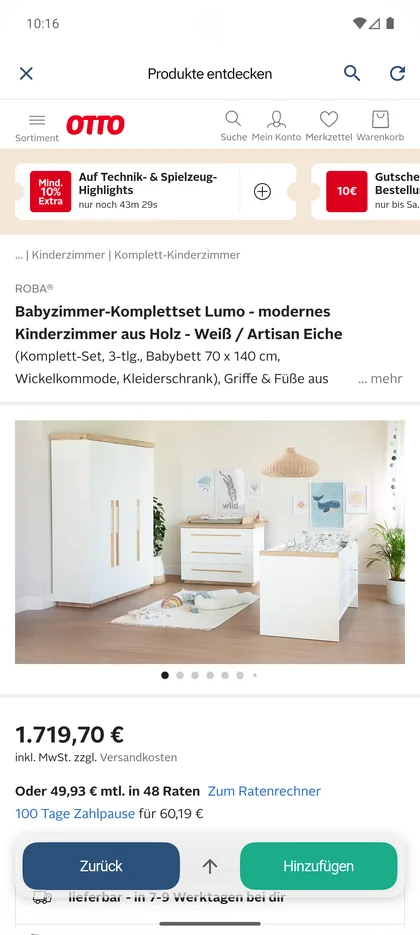 SmileBaby App - Benutzerwährungseinstellung