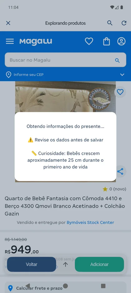 App SmileBaby - Configuração de moeda do usuário